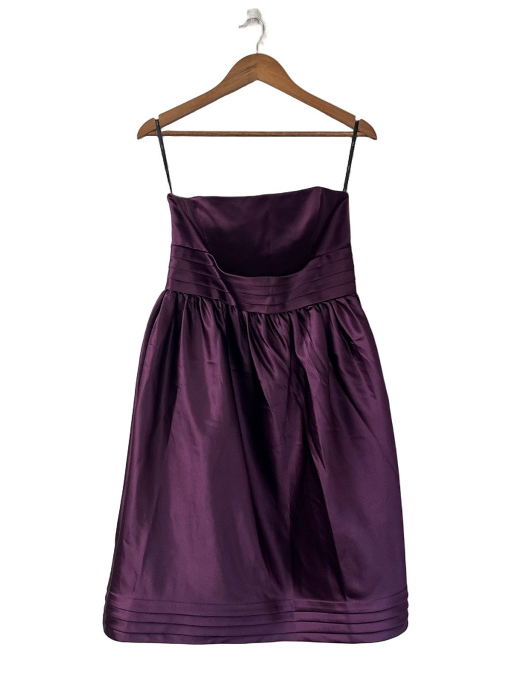 WTOO by Watters and Watters Strapless Midi Dress in Deep Plum Size 10 - Picture 11 of 15